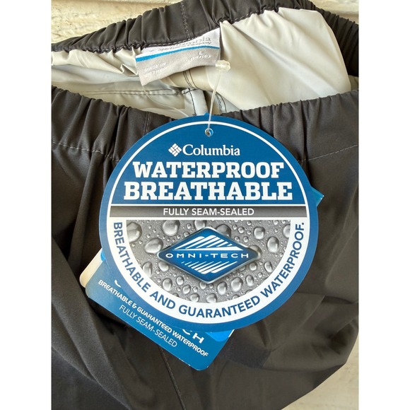 Columbia Youth Trail Adventure Pant Gray Waterproof Omni-Tech Size Large (14/16) - Picture 5 of 7